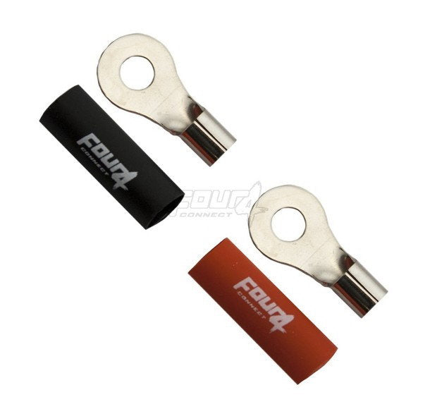 4Connect 4-690913 M6 ring kabelsko 10 mm², 1x röd ja 1x svart