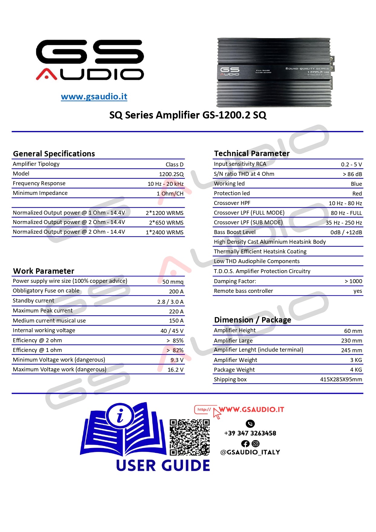 Gs Audio 1200.2SQ