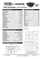 GS Audio PRO 12F4-1900SW | PA Woofer