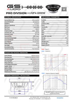 GS Audio PRO 12F4-2200W | PA Woofer