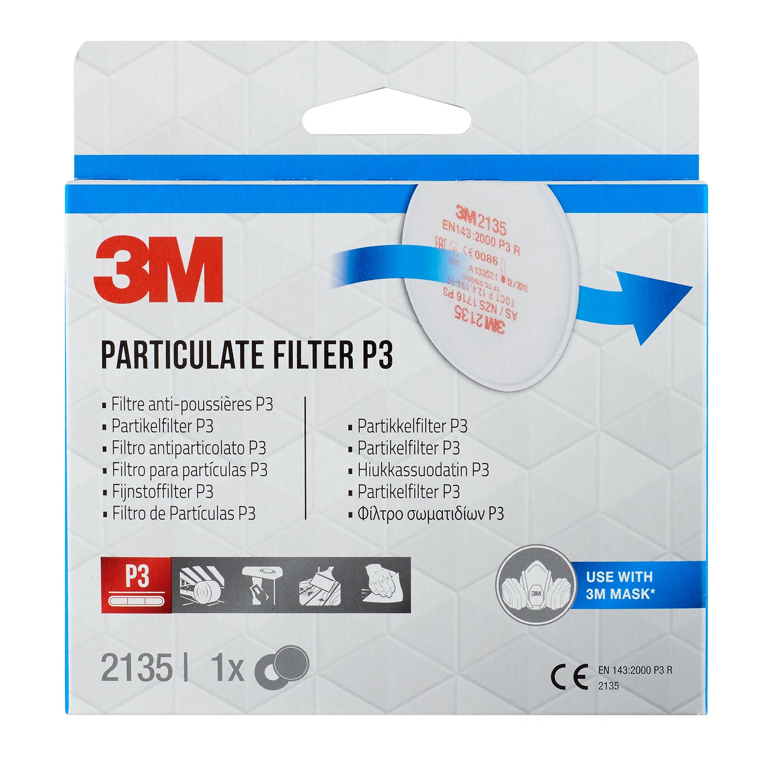 Filter partikel P3 R