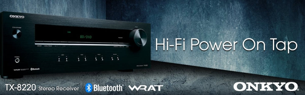 Onkyo TX-8220 stereoreceiver med DAC, svart