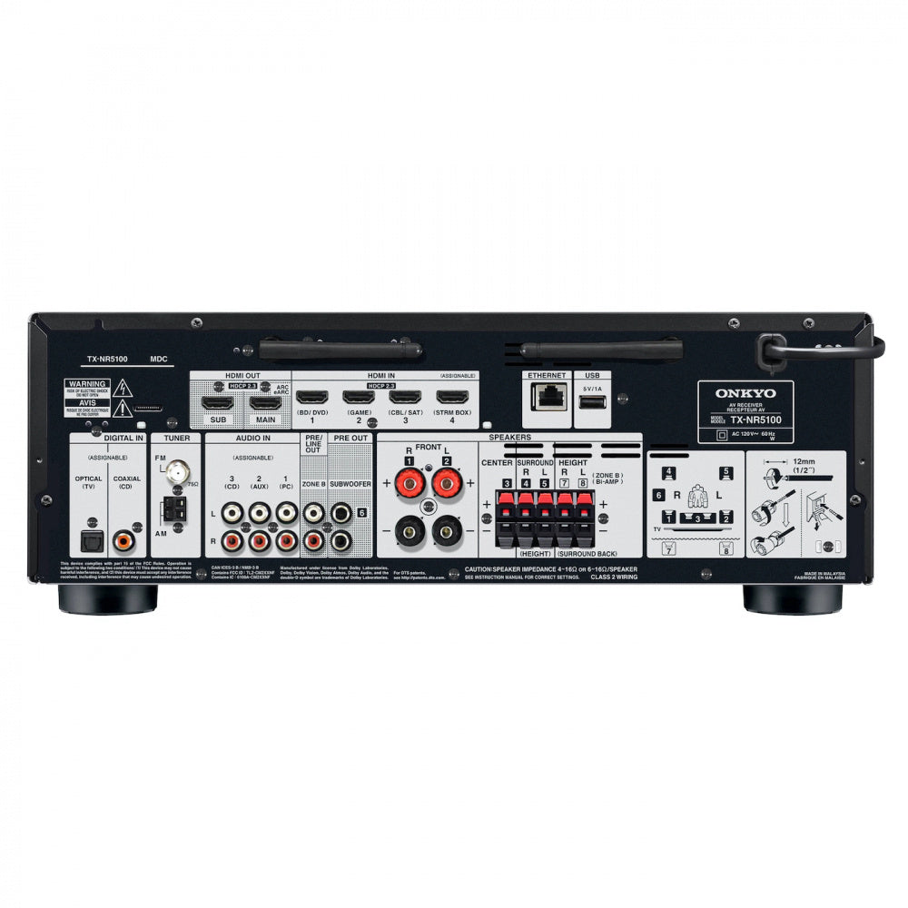 Onkyo TX-NR5100 hemmabioförstärkare, svart