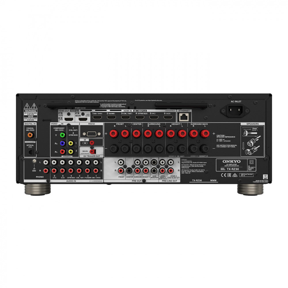 Onkyo TX-RZ30, 9.2-kanalig hemmabioreceiver, svart