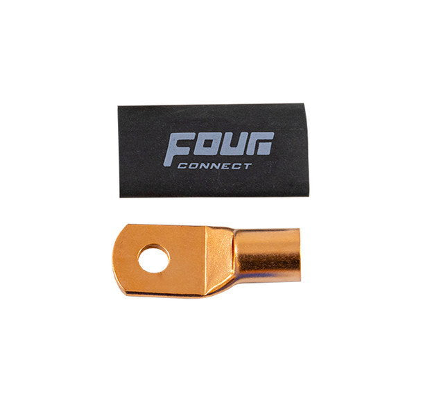 FOUR Connect 4-690390 STAGE3 OFC M8 Ring Terminal 50mm2, 20x Black