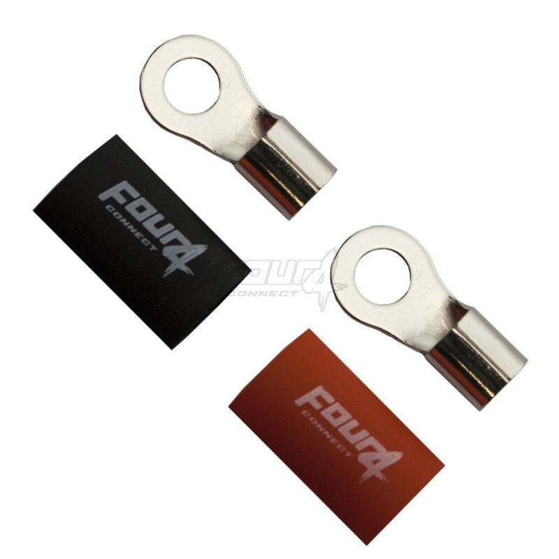 4Connect 4-690918 M8 ring kabelsko 20mm², 1x röd ja 1x svart