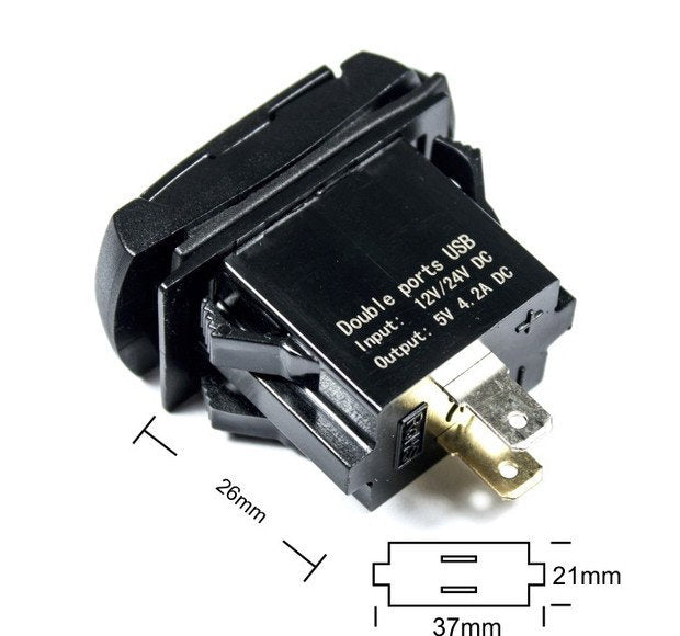 4Connect 4-600157 waterprof USB-charger with voltage display