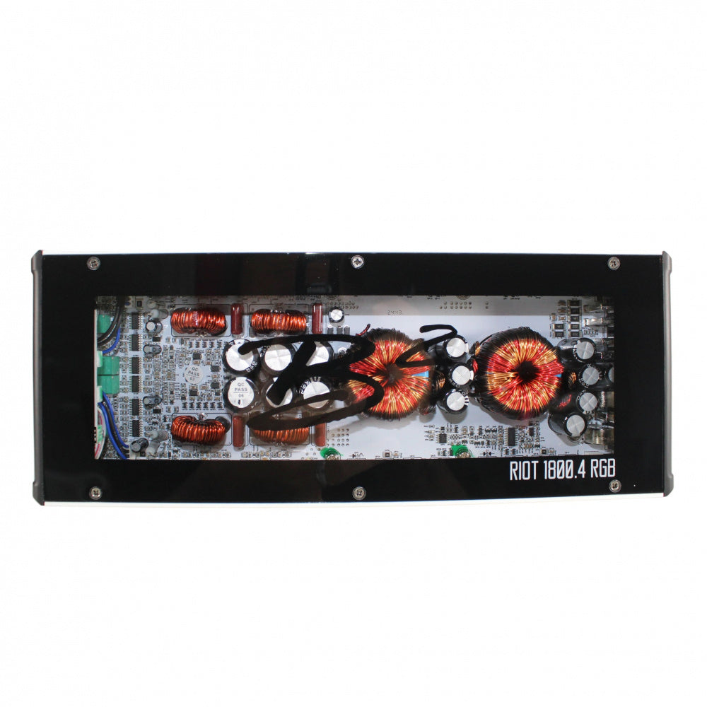 B2 Audio RIOT 1800.4 RGB, fyrkanaligt slutsteg med RGB-belysning