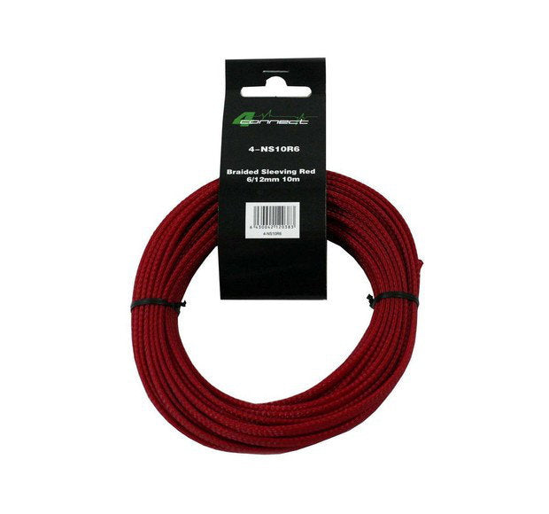 4Connect 4-NS10R6 Röd Nylonstrumpa 6/12mm 10m