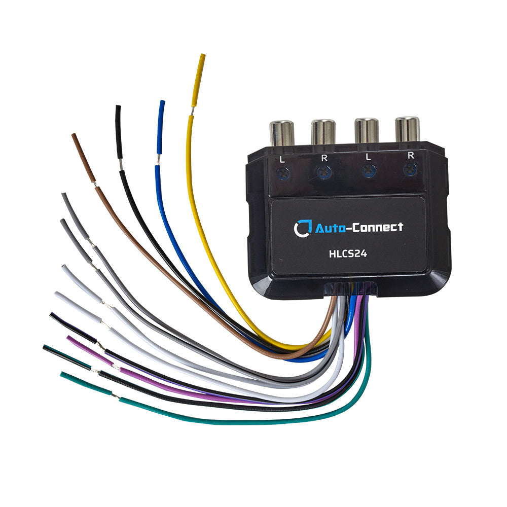 Auto-Connect HLCS24 4-kanalig hög/lågnivå-omvandlare