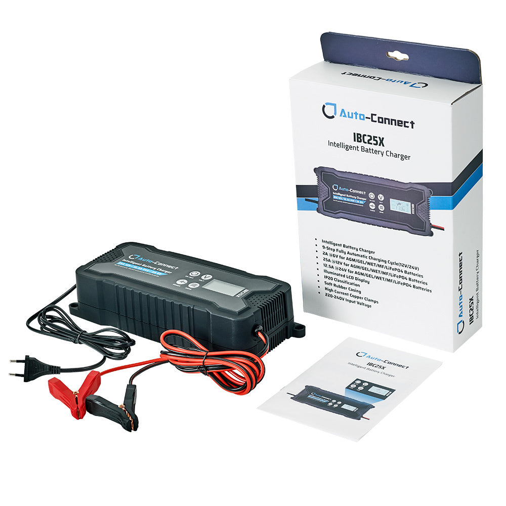 Auto-Connect IBC25X, 25A batteriladdare