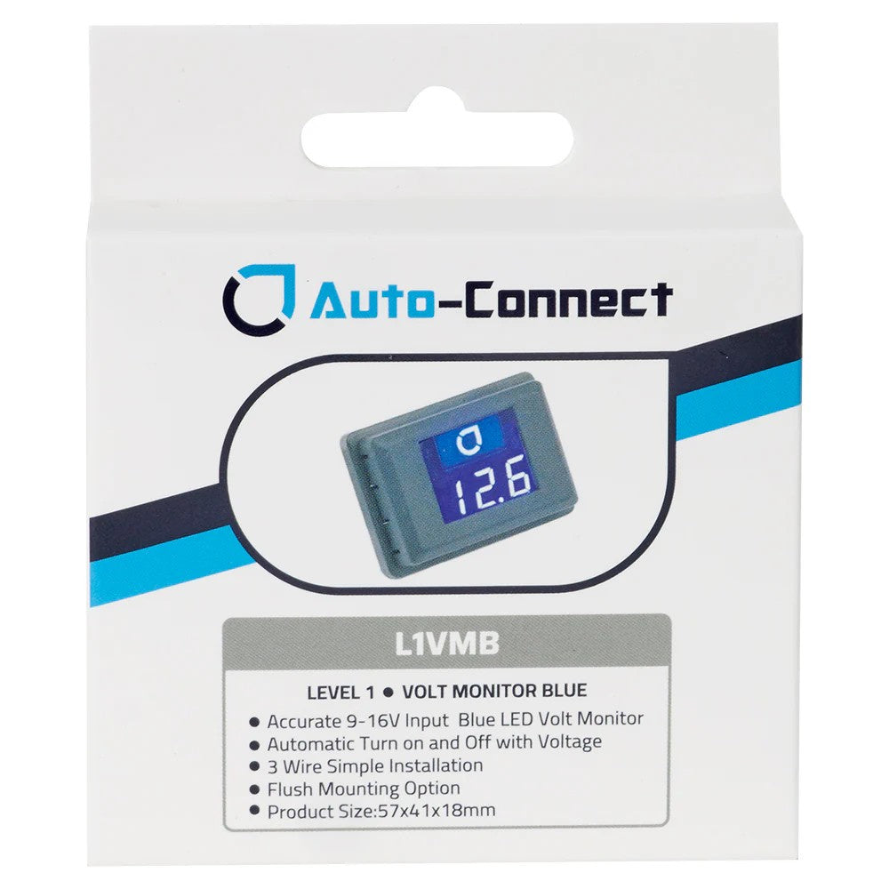 Auto-Connect blå voltmätare