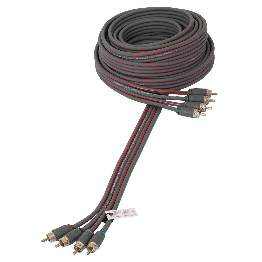 Auto-Connect tvinnad 4-kanals lågnivåkabel 5.5 meter, Level 2