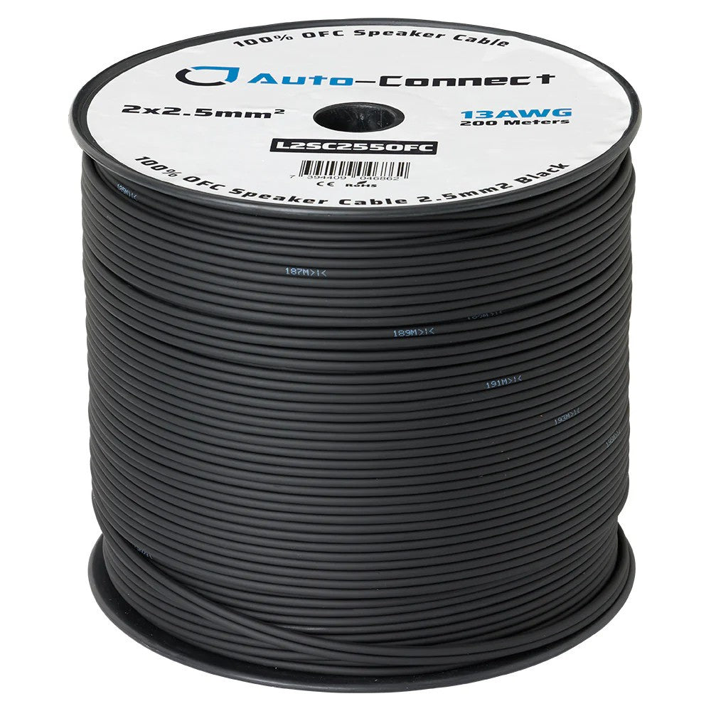 Auto-Connect OFC-Högtalarkabel 2x2.5 mm², löpmeter