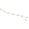 Auto-Connect Tvinnad OFC-högtalarkabel 2x0.5 mm², vit löpmeter