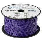 Auto-Connect tvinnad högtalarkabel 2x0.8mm² lila, pris per meter