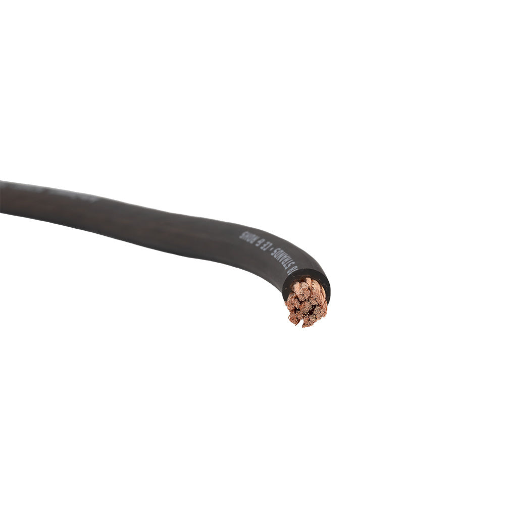 Auto-Connect svart strömkabel OFC 21.6mm², metervara