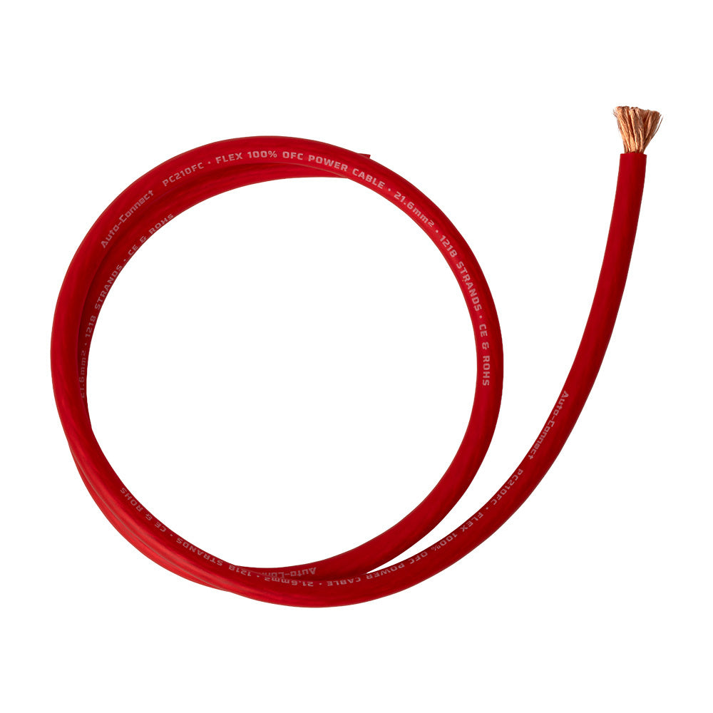 Auto-Connect röd strömkabel OFC 21.6mm², metervara