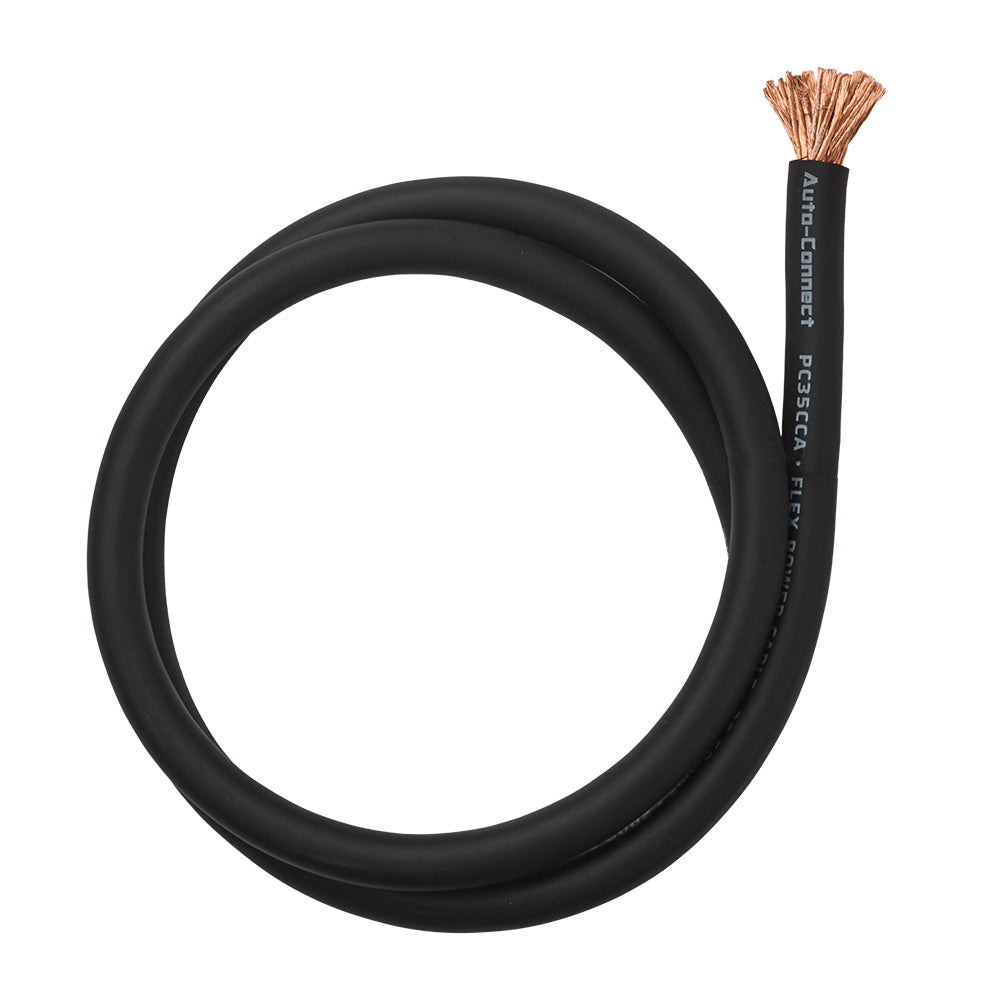 Auto-Connect svart strömkabel CCA 35.5mm², metervara