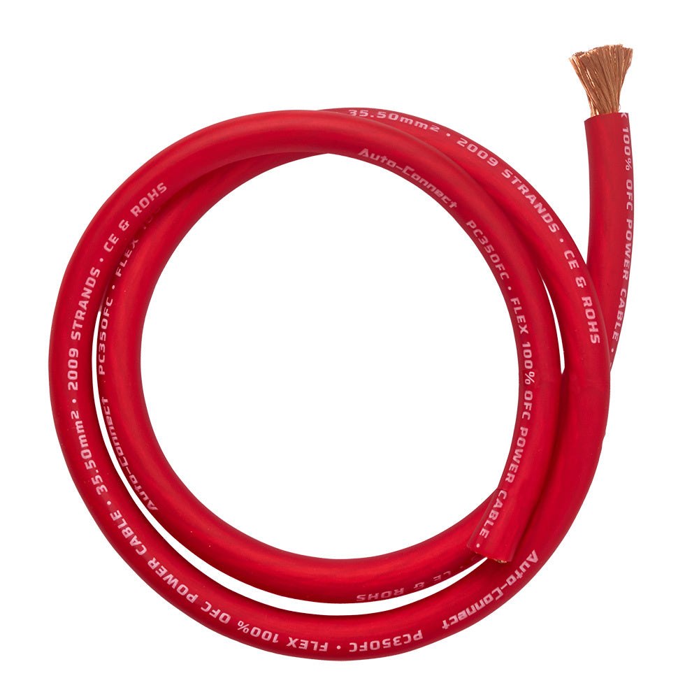 Auto-Connect röd strömkabel OFC 35.5mm², metervara