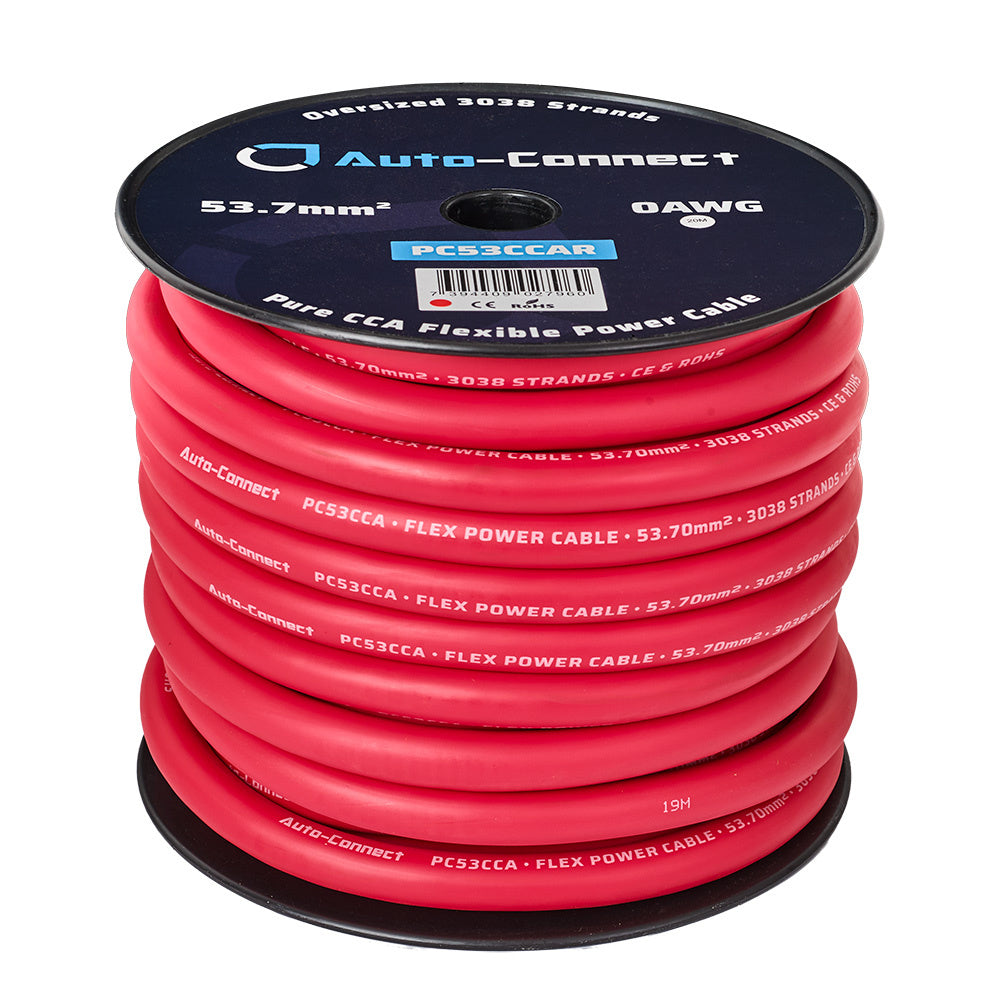Auto-Connect röd strömkabel CCA 53.7mm², metervara