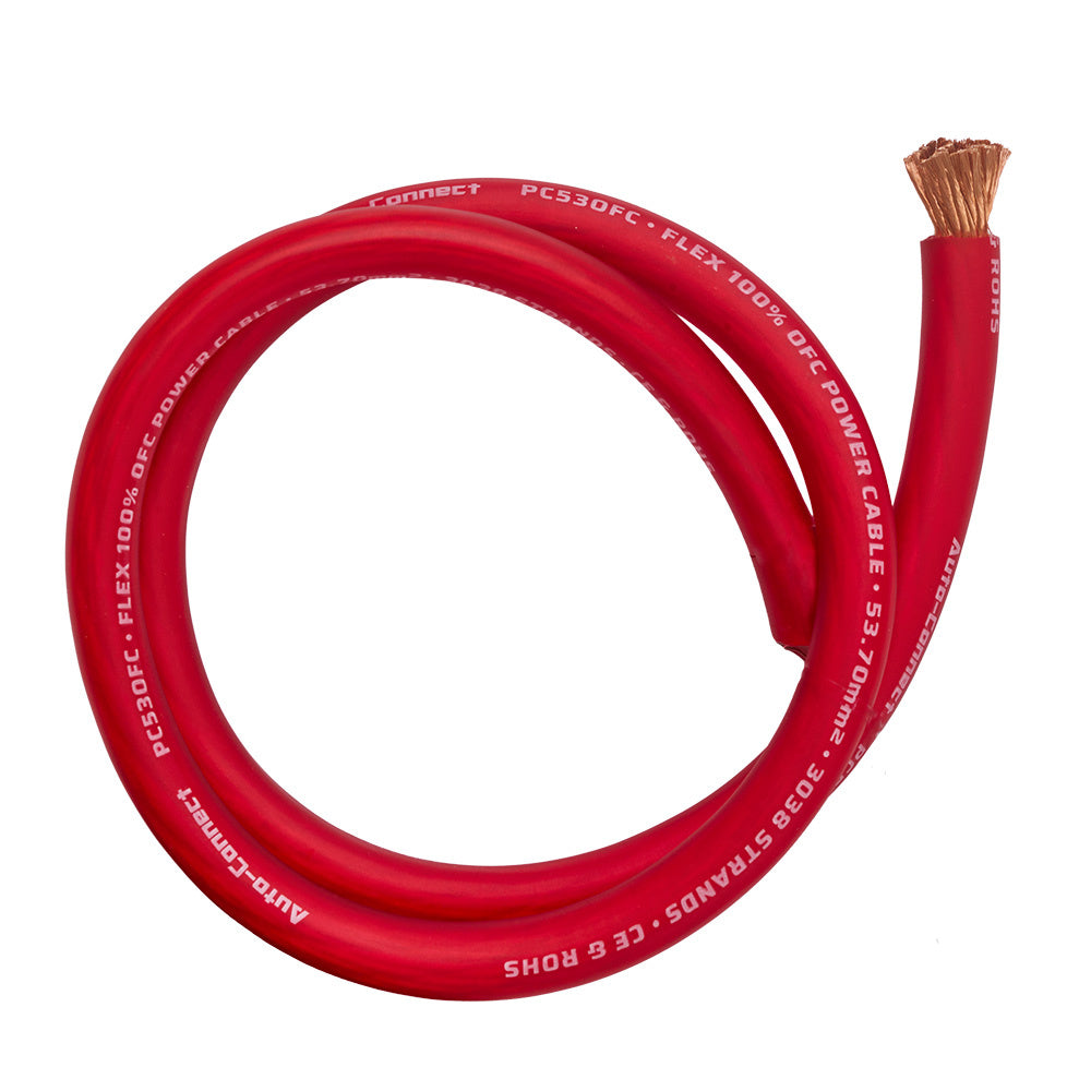Auto-Connect röd strömkabel OFC 53.7mm², metervara