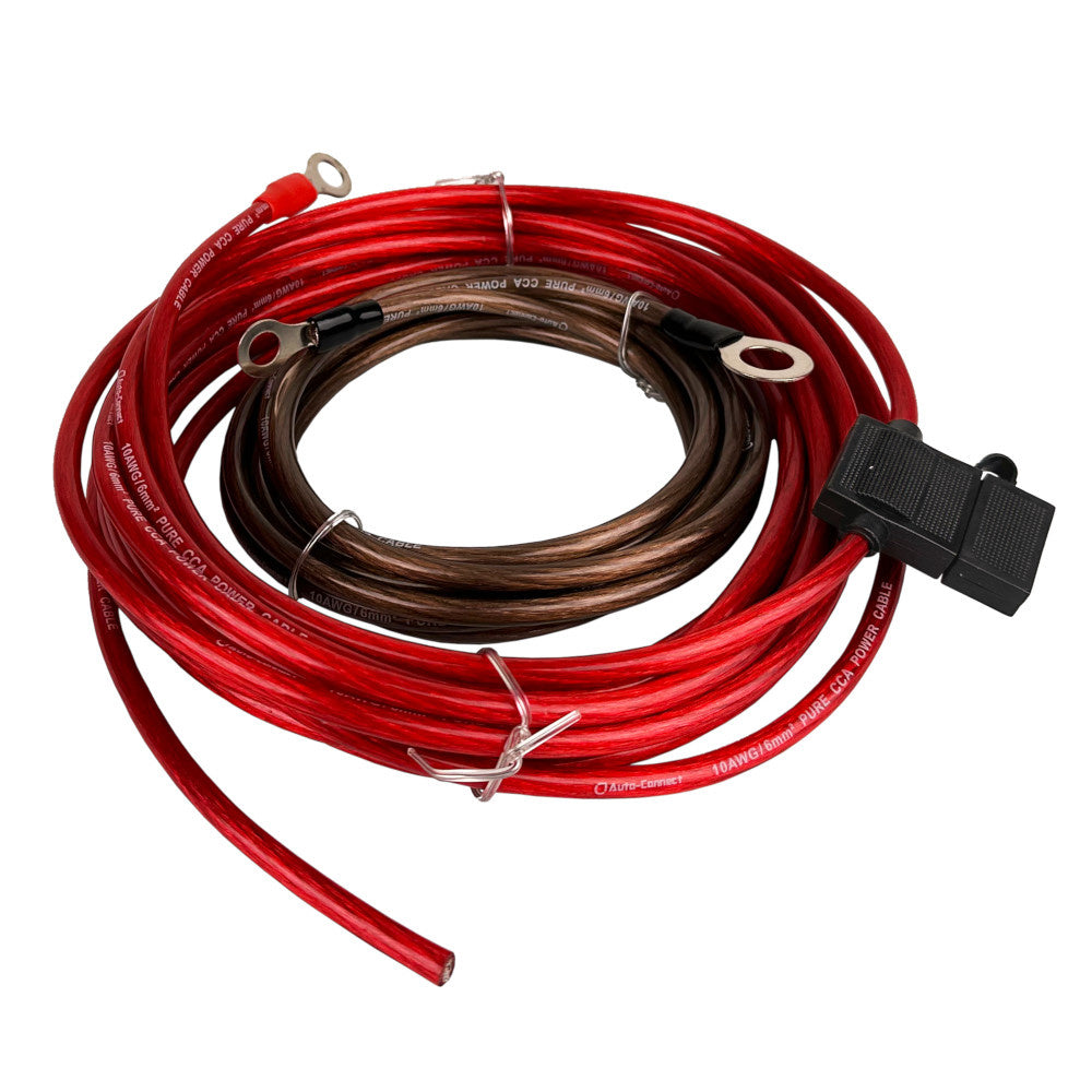 Auto-Connect CCA 6mm² strömkabelkit, 6m+2.5m