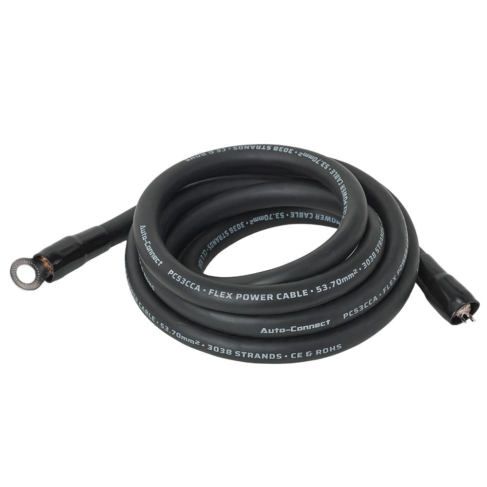 Auto-Connect 2.5 meter strömkabel CCA 53.7mm², svart