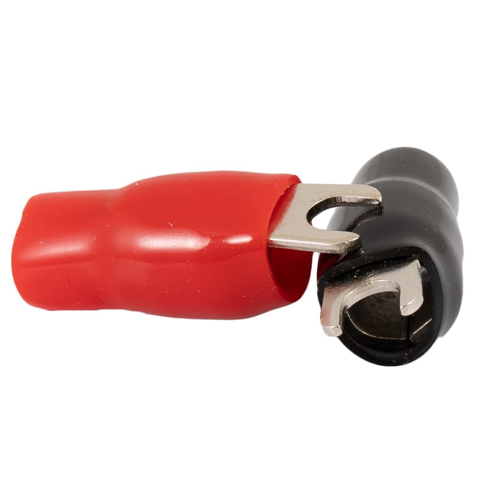 Auto-Connect röd och svart gaffelkabelsko, 20mm²