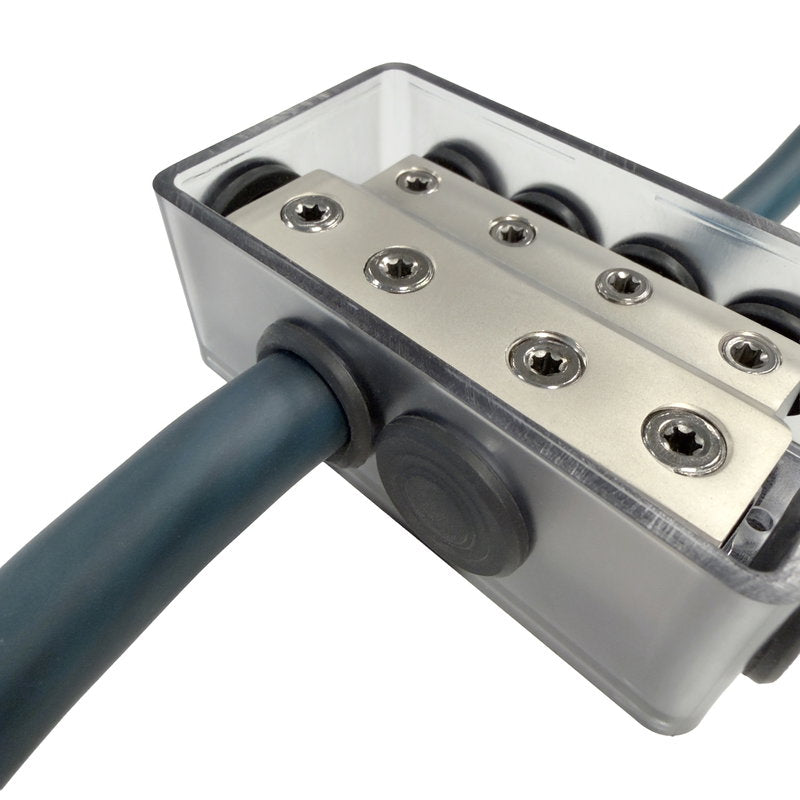 FOUR 4-600440 STAGE 2 DISTRIBUTION BLOCK, 4X50MM2 TO 4X25MM2