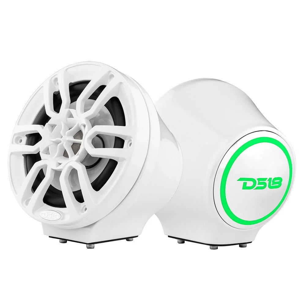 DS18 EN-JS6/WH, vita 6.5 tums högtalarpods med RGB
