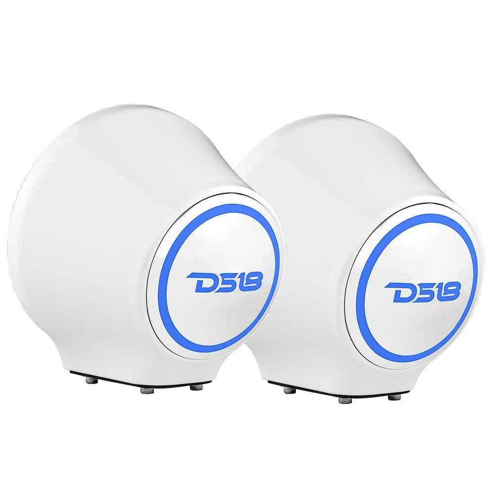 DS18 EN-JS6/WH, vita 6.5 tums högtalarpods med RGB