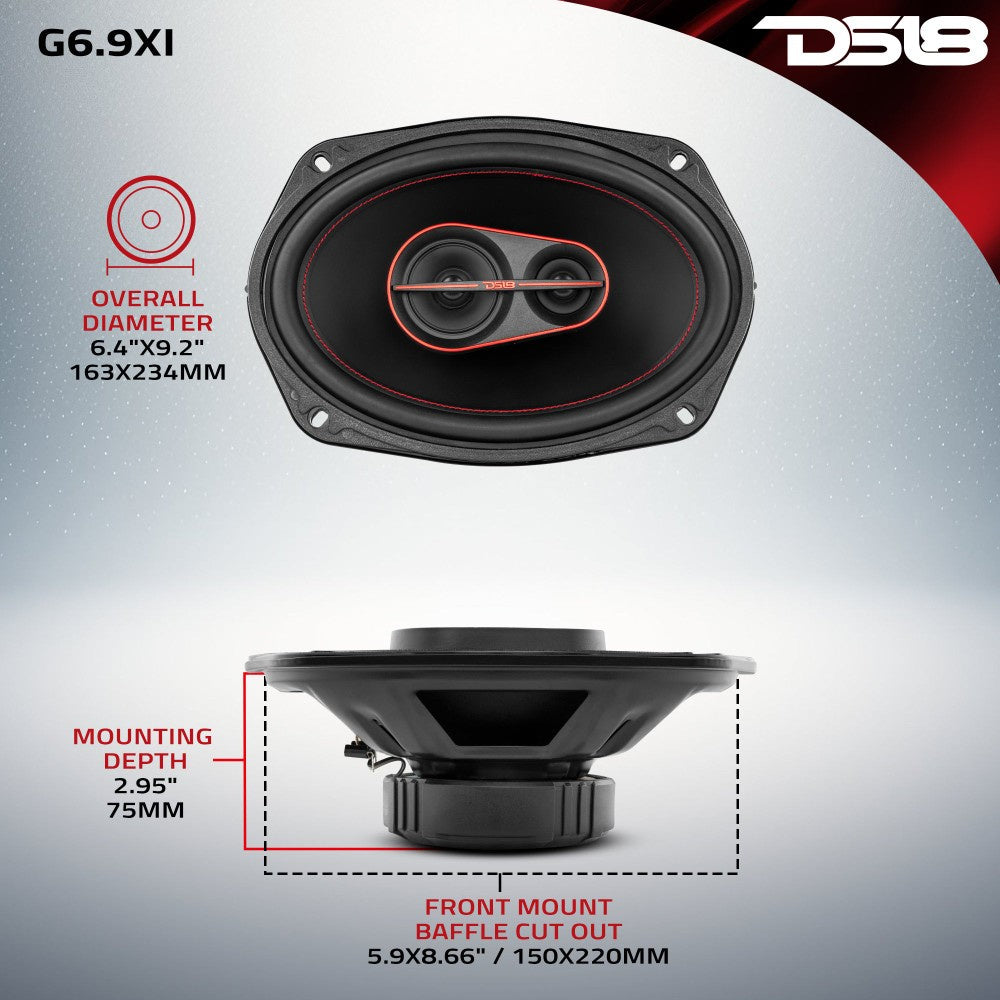 DS18 G6.9Xi, 6x9 tums koaxialhögtalare