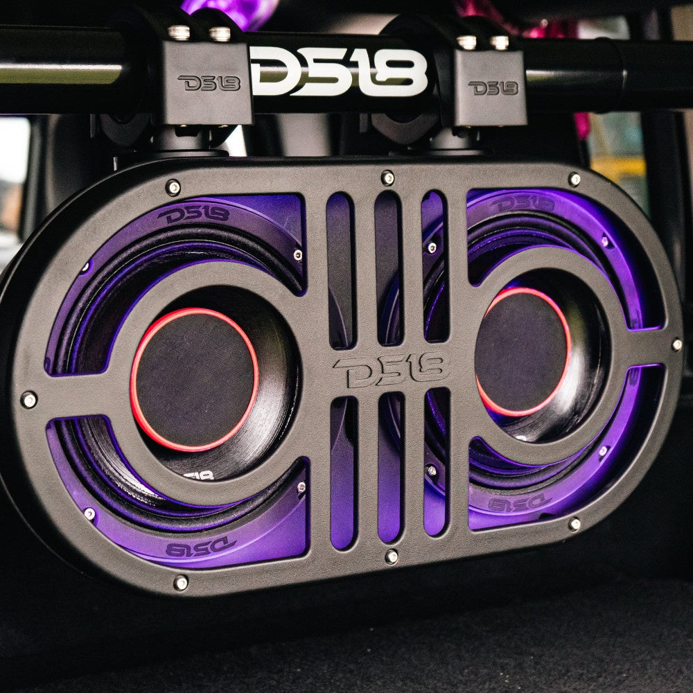 DS18 JVOCE8, 2x8 tums vädertålig soundbar med LED