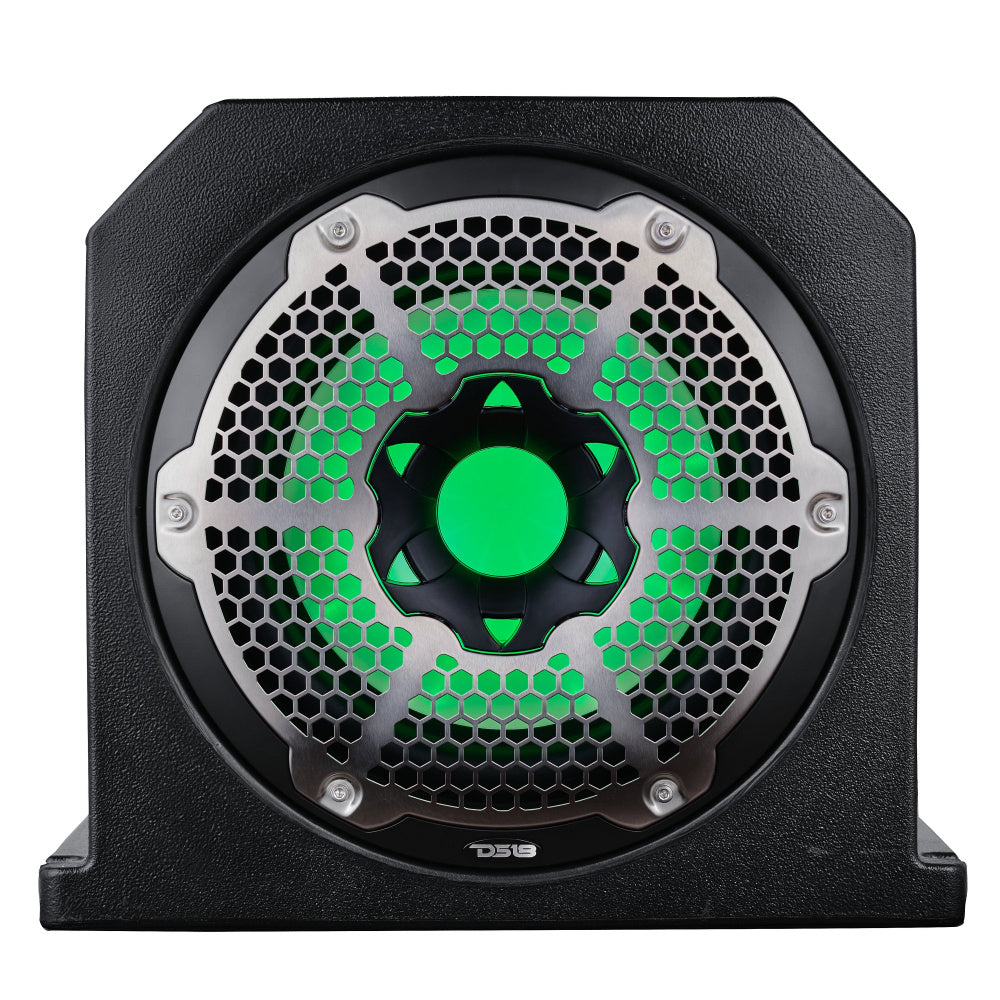 DS18 NXL-10SUBLD/BK, 10 tums marin baslåda med RGB LED-belysning, svart