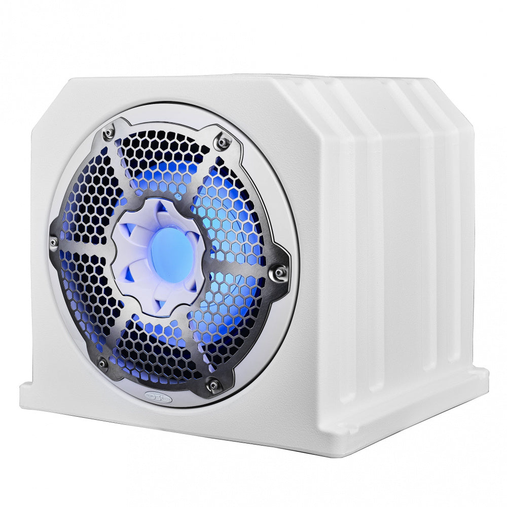 DS18 NXL-10SUBLD/W, 10 tums marin baslåda med RGB LED-belysning, vit