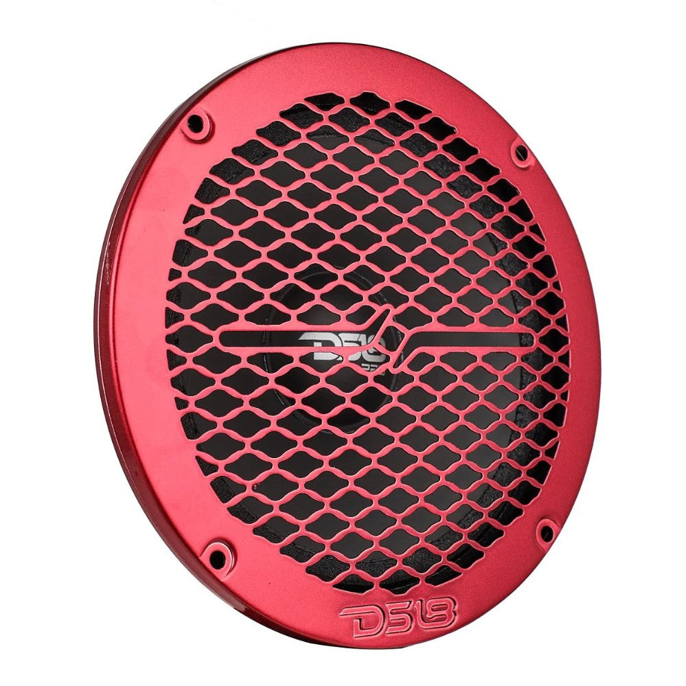 DS18 PRO-GRILL6MS/RD, slimmat 6.5 tums högtalargaller i metall, röd