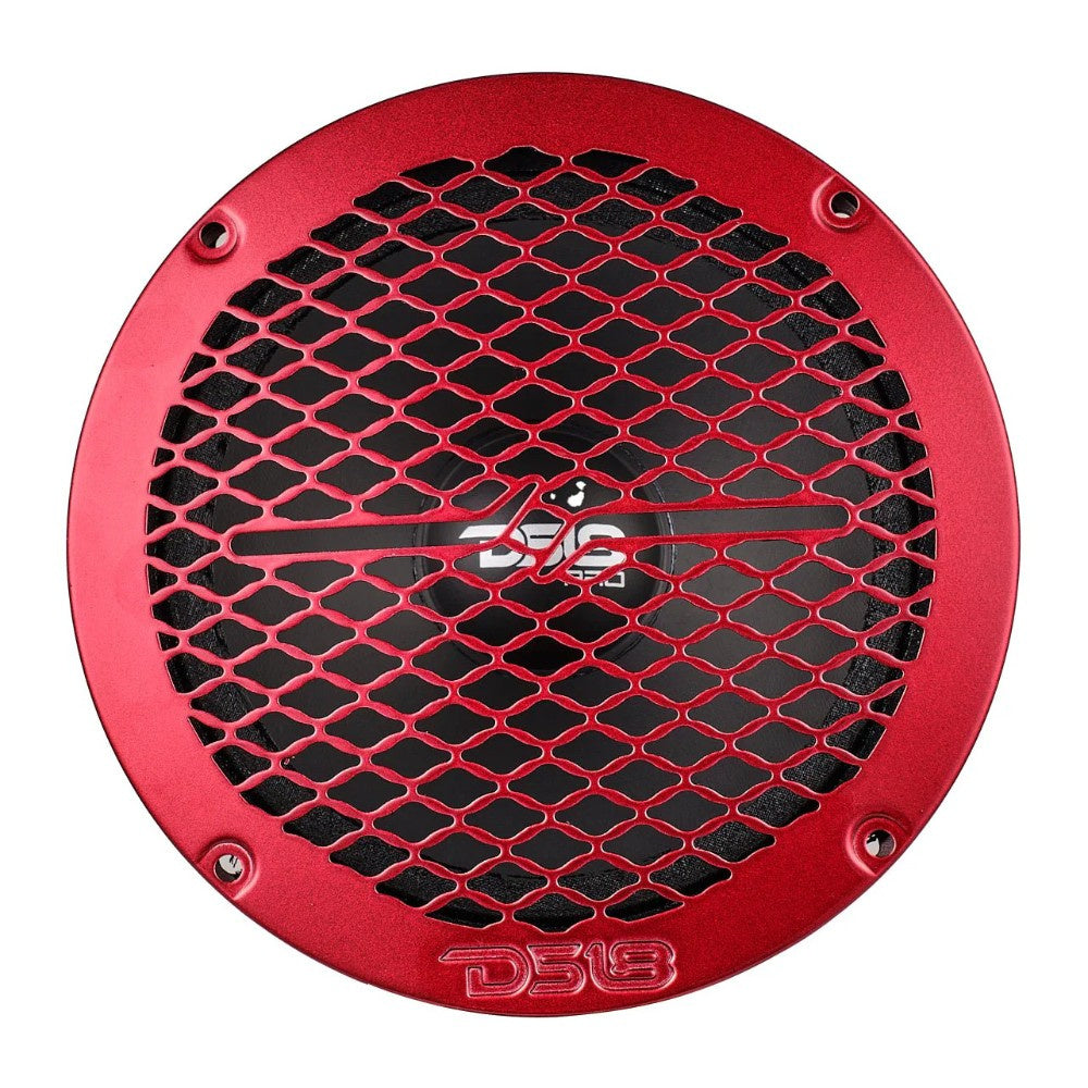 DS18 PRO-GRILL6MS/RD, slimmat 6.5 tums högtalargaller i metall, röd