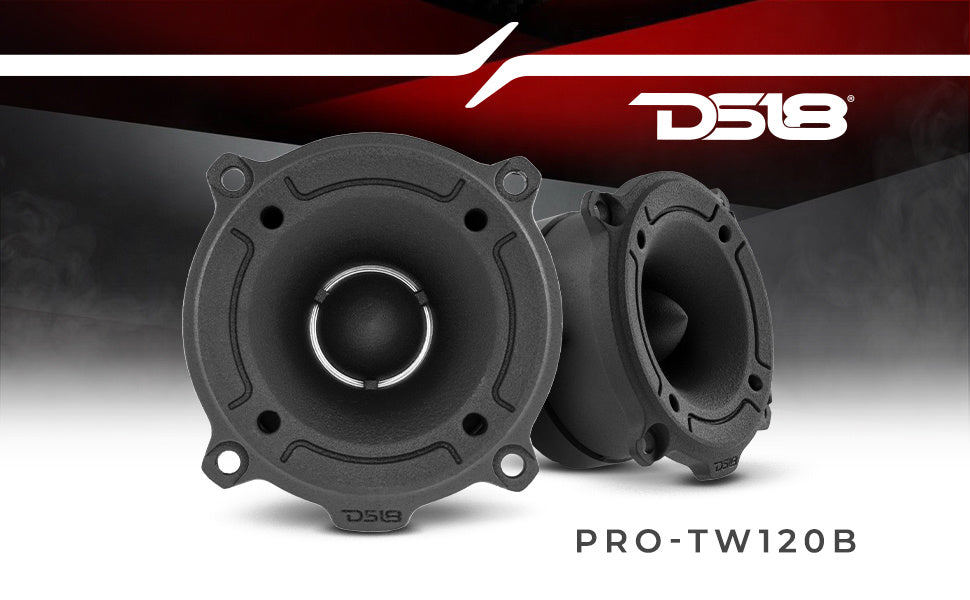 DS18 PRO-TW120B, svart SPL-diskant, par