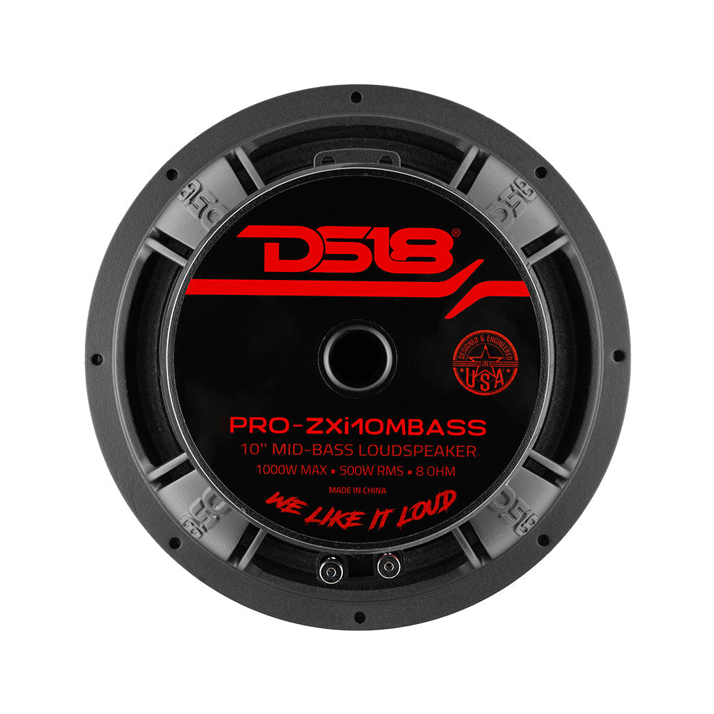 DS18 PRO-ZXI10MBASS, tung 10 tums ferrit-midbas, styck