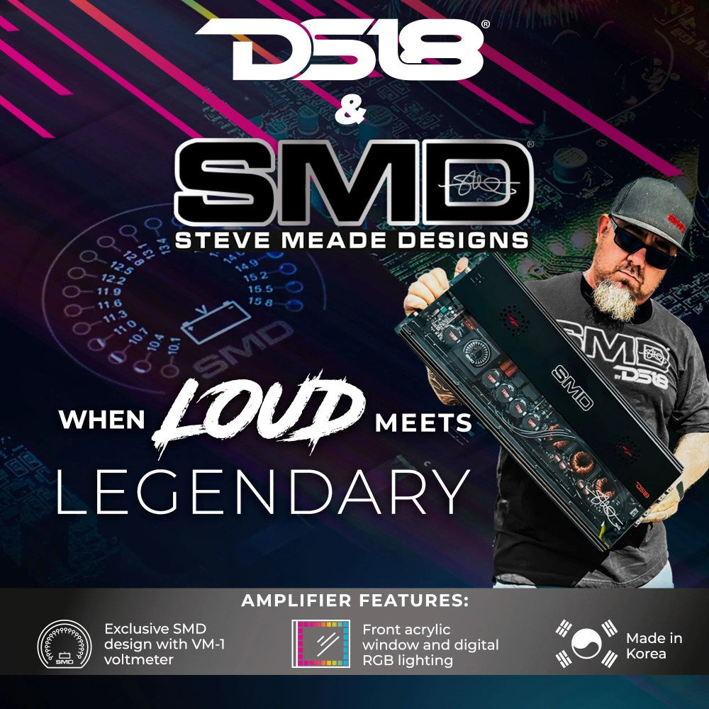 DS18 SMD-2800.5, flerkanaligt slutsteg - Steve Meade Designs