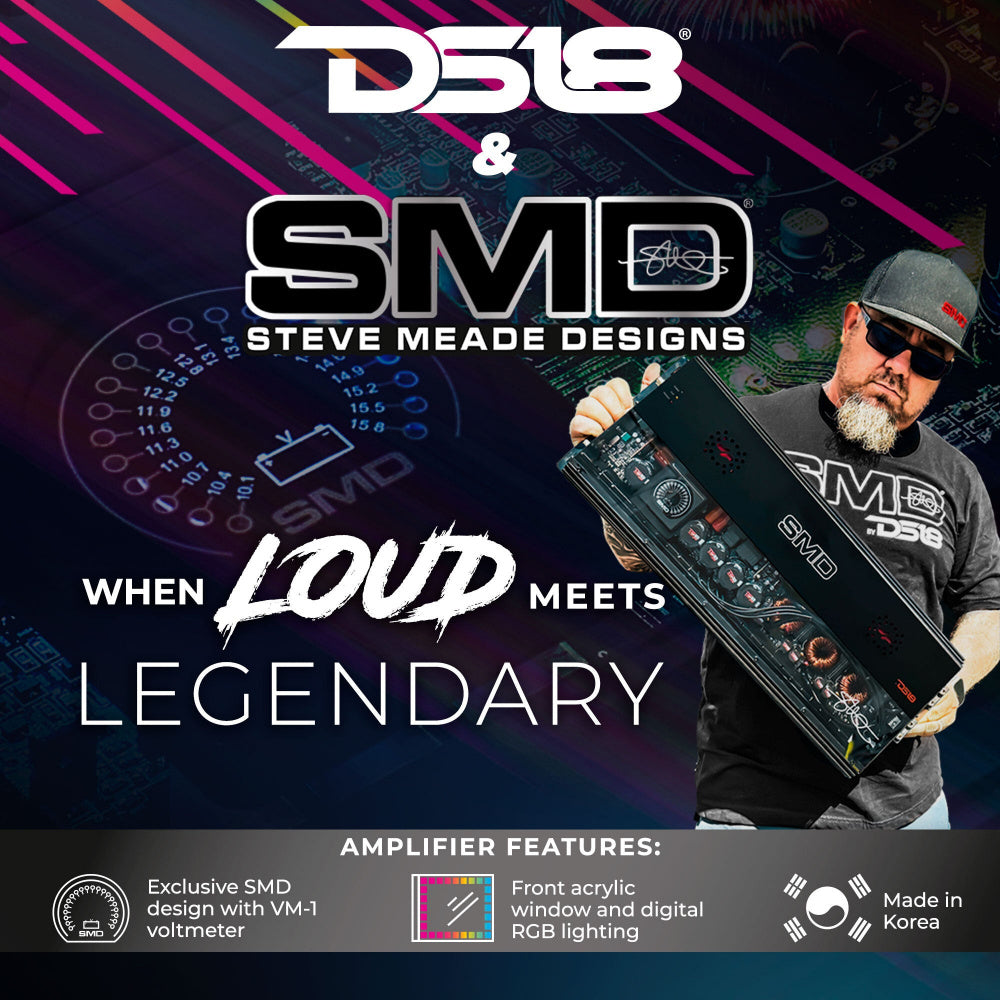 DS18 SMD-500.4AB, 4-kanaligt slutsteg - Steve Meade Designs