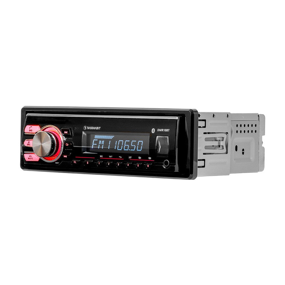 Bass Habit DMR10BT, bilstereo med Bluetooth, AUX, USB och 2 par lågnivå