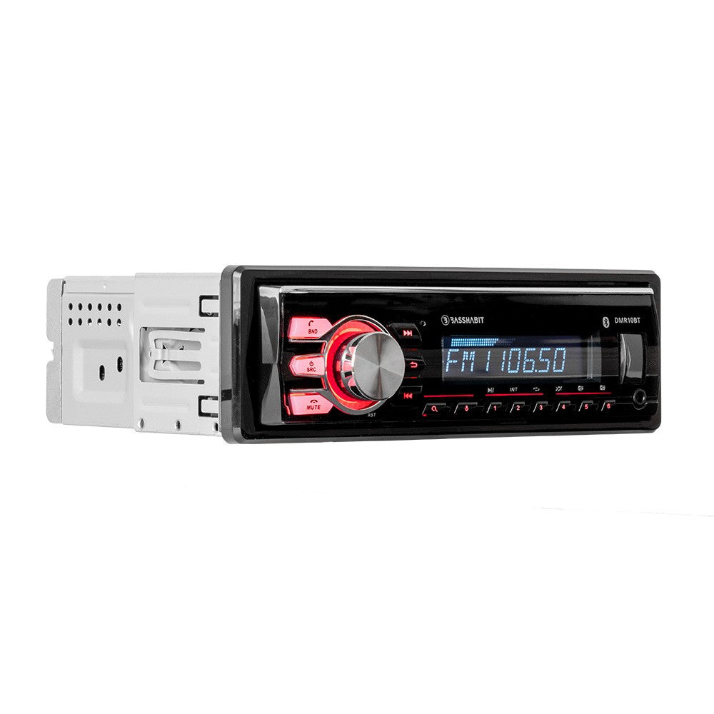 Bass Habit DMR10BT, bilstereo med Bluetooth, AUX, USB och 2 par lågnivå