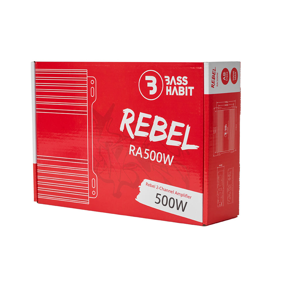 Bass Habit Rebel RA500W, tvåkanaligt slutsteg