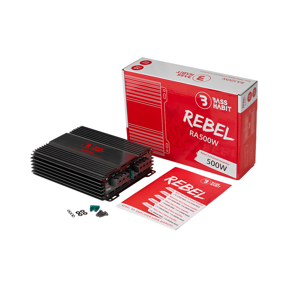 Bass Habit Rebel RA500W, tvåkanaligt slutsteg