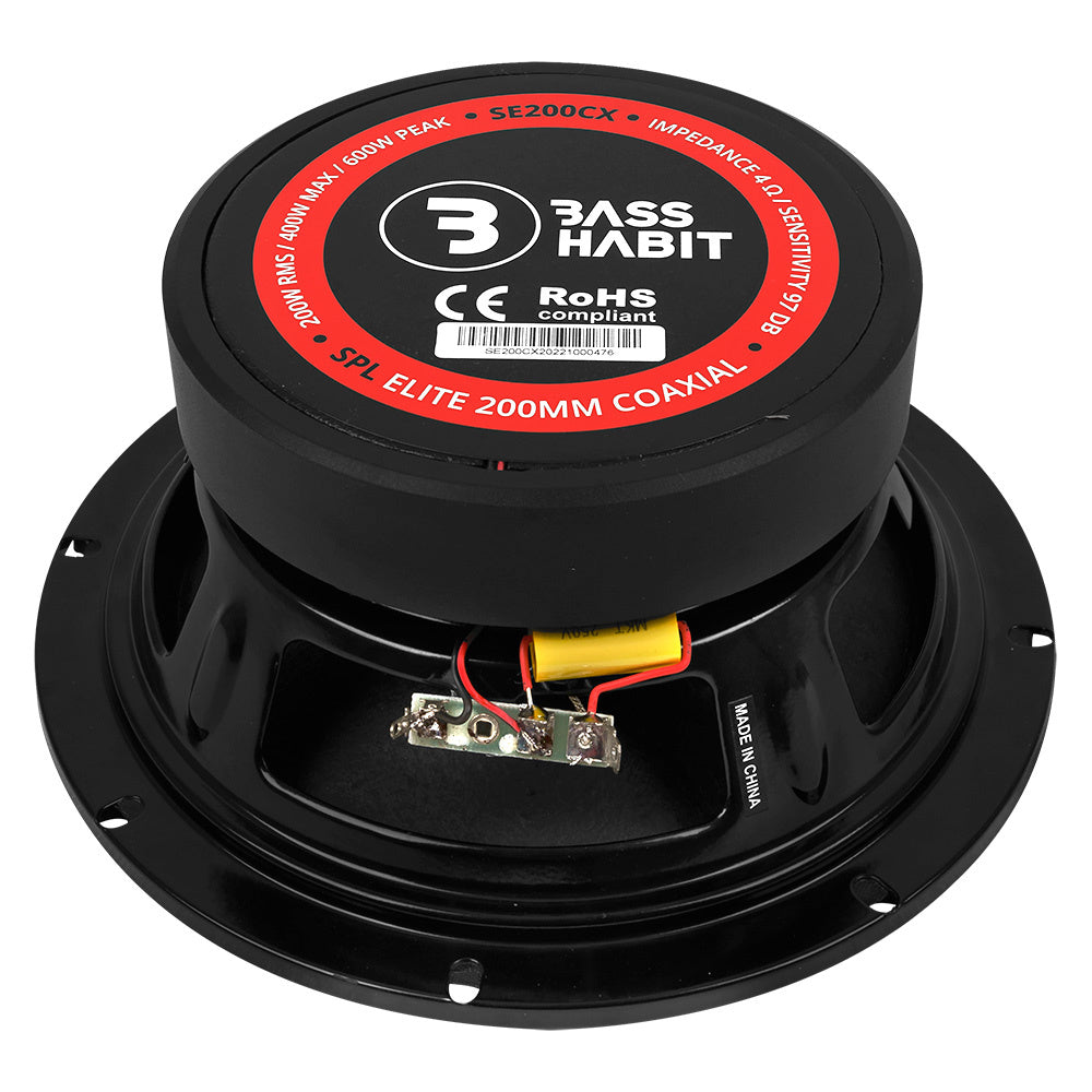Bass Habit SPL Elite SE200CX, 8 tum koaxialhögtalare