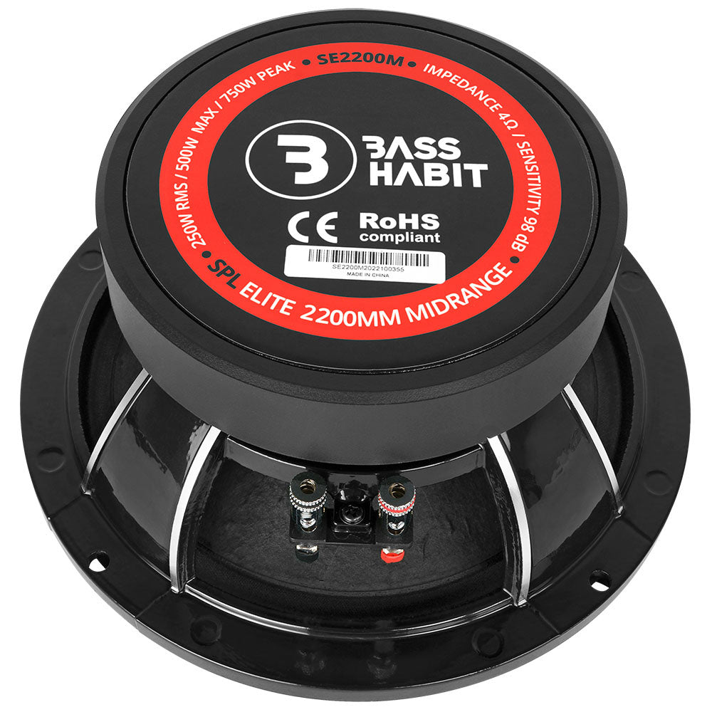 Bass Habit SPL Elite SE2200M, brutal 8" midbas, styck