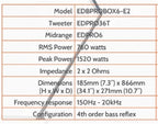 Edge EDBPB6-E5 | 6.5" Full Range Pro Audio Enclosure DB Series Enclosure
