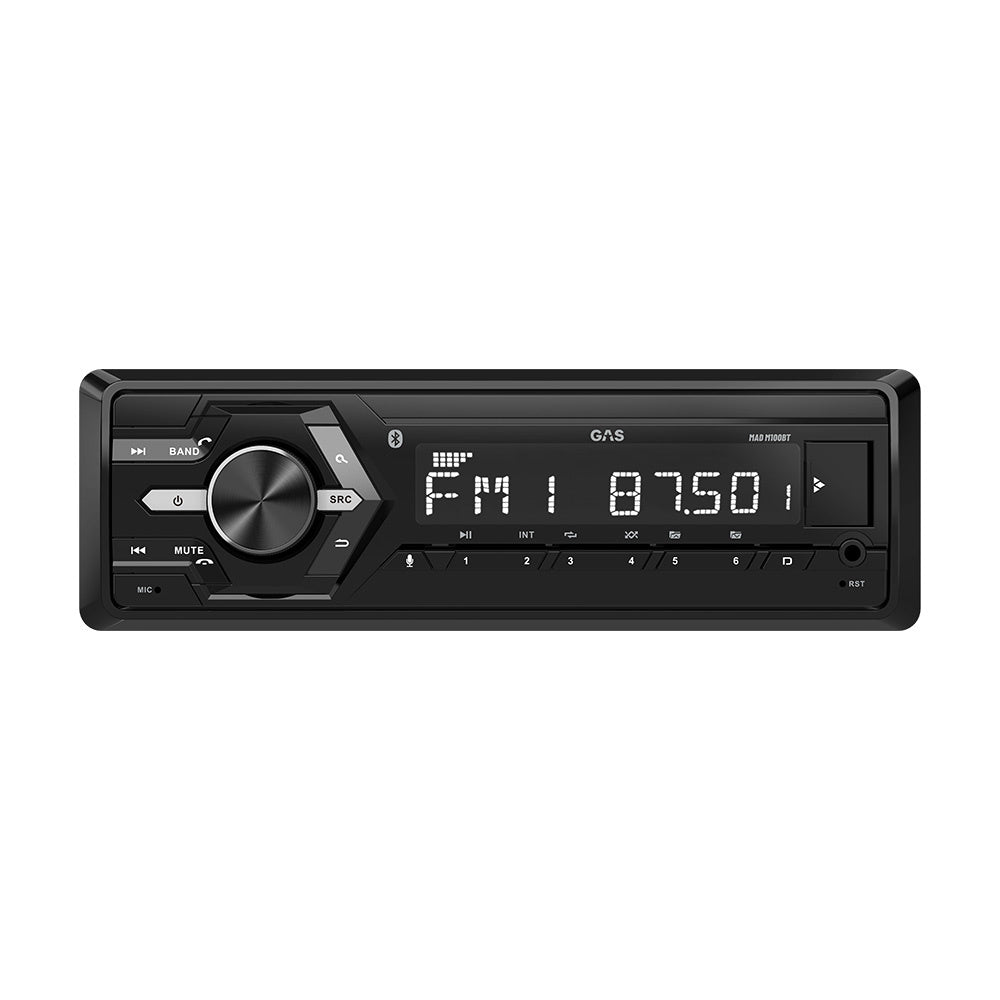 GAS MAD M100-BT, bilstereo med Bluetooth, AUX, USB och 2 par lågnivå